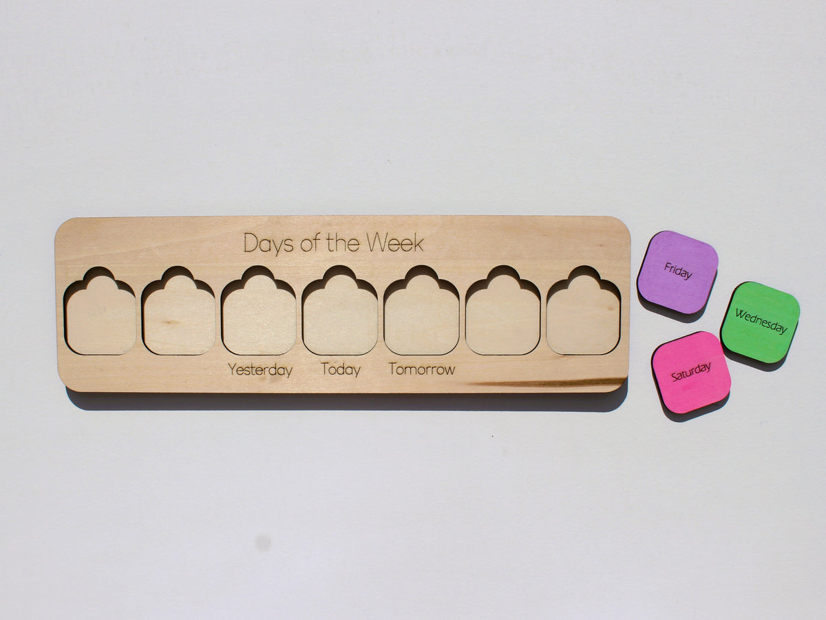 Days of the Week Learning Board for Kids | Hands-On Calendar & Time Learning Activity