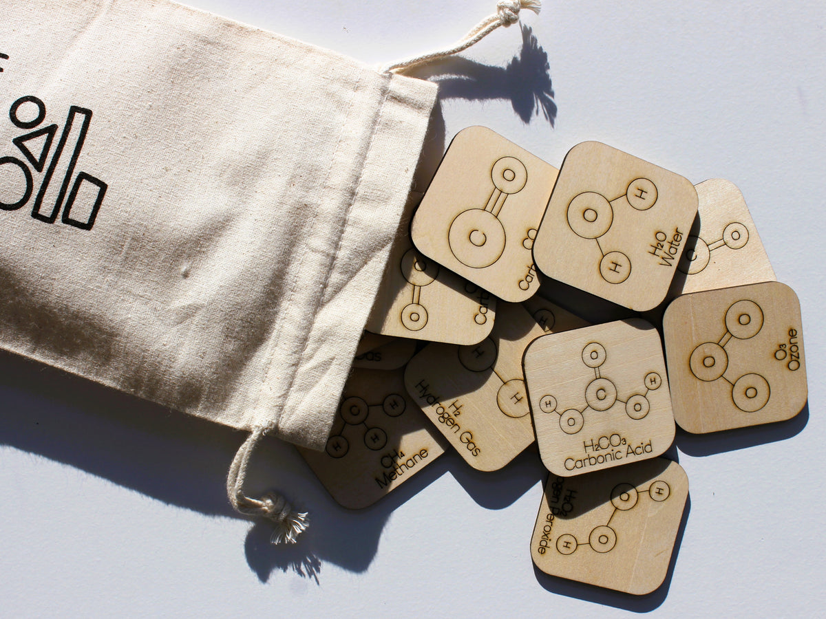 Molecules & Compounds Matching Game | Wooden Chemistry & Science Learning Tool
