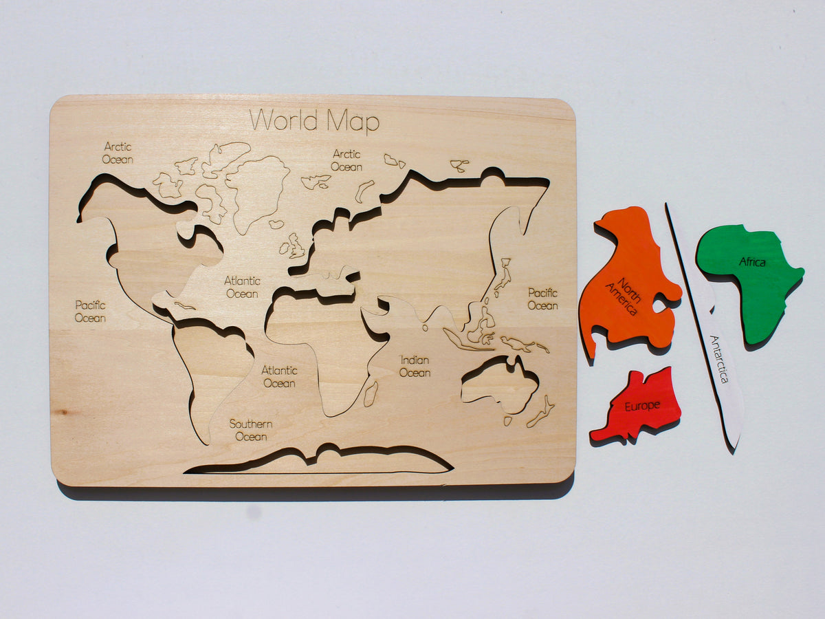 World Map Puzzle for Kids | Hands-On Geography Learning & Continents Educational Toy