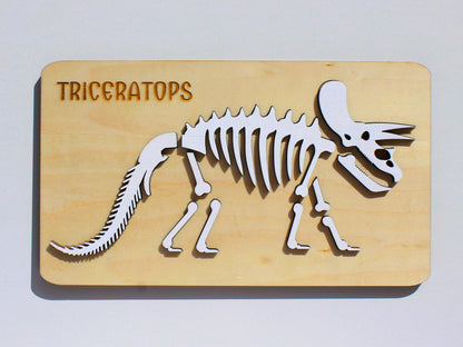 Triceratops Dinosaur Fossil Puzzle | Hands-On STEM Science & Prehistoric Learning Toy for Kids