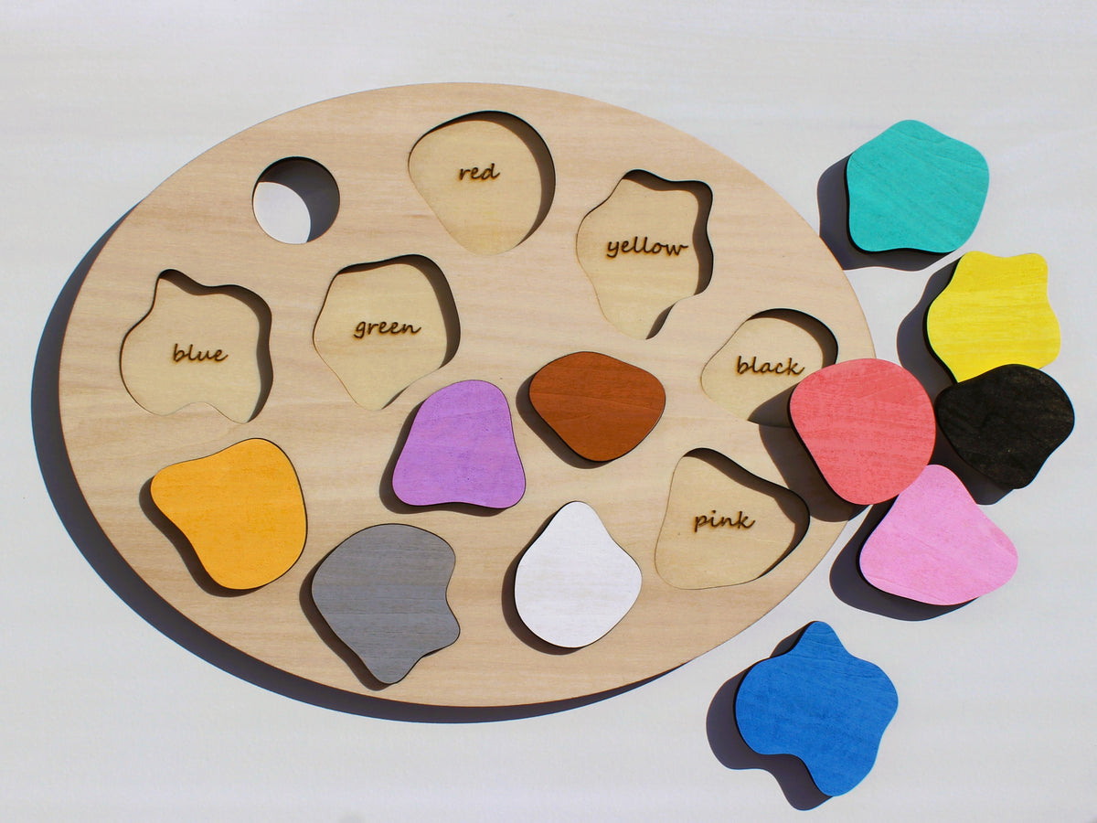 Wooden Paint Palette for Kids | Hands-On Creative Art & Sensory Play Tool