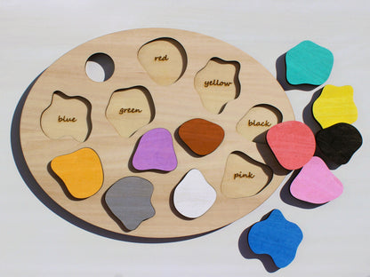 Wooden Paint Palette for Kids | Hands-On Creative Art & Sensory Play Tool