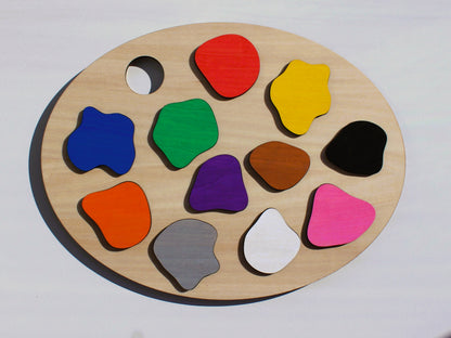 Wooden Paint Palette for Kids | Hands-On Creative Art & Sensory Play Tool