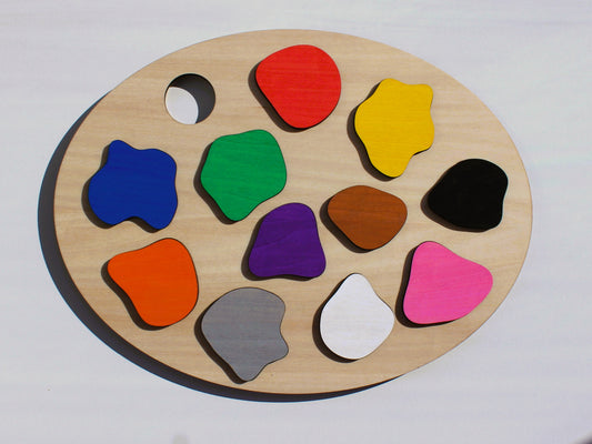 Wooden Paint Palette for Kids | Hands-On Creative Art & Sensory Play Tool