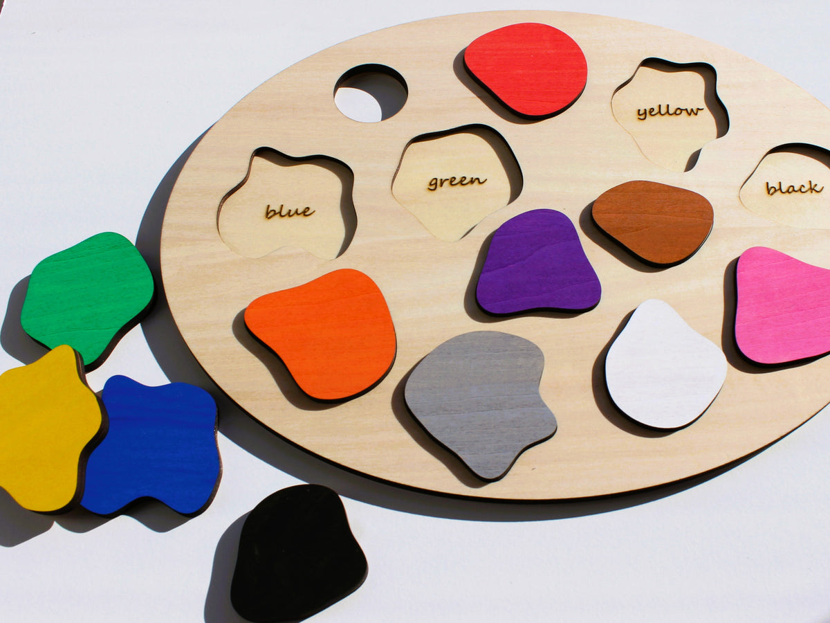 Wooden Paint Palette for Kids | Hands-On Creative Art & Sensory Play Tool