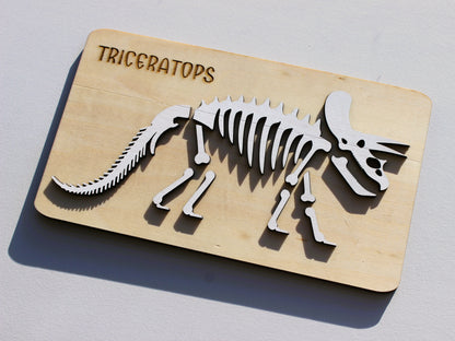 Triceratops Dinosaur Fossil Puzzle | Hands-On STEM Science & Prehistoric Learning Toy for Kids