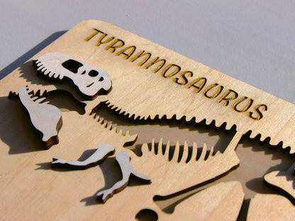 T-Rex Dinosaur Fossil Puzzle | Hands-On STEM Science & Paleontology Learning Toy for Kids