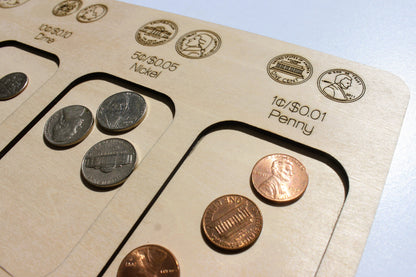 Coin Counting Board (USD) | US Money & Financial Literacy Learning Tool