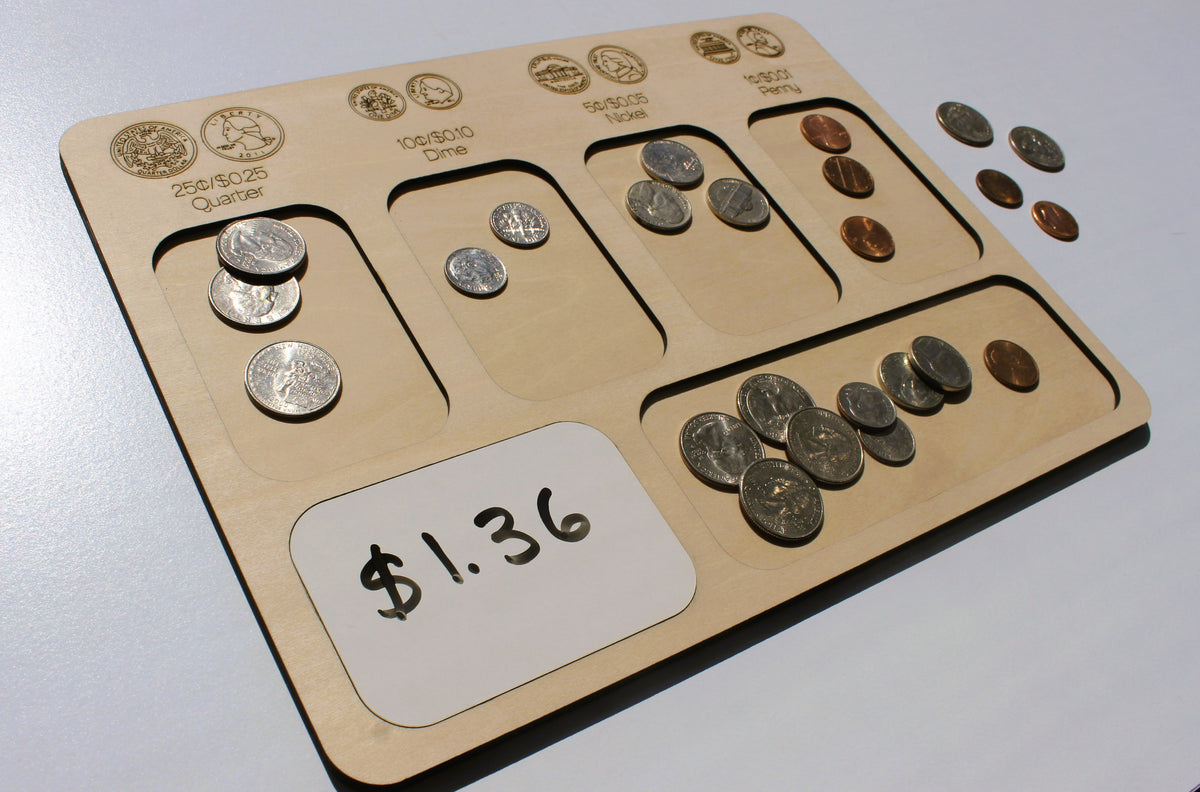 Coin Counting Board (USD) | US Money & Financial Literacy Learning Tool
