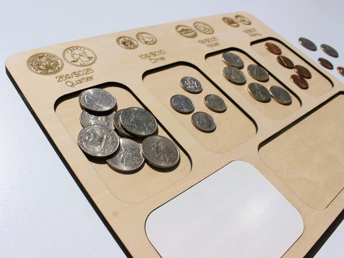 Coin Counting Board (USD) | US Money & Financial Literacy Learning Tool