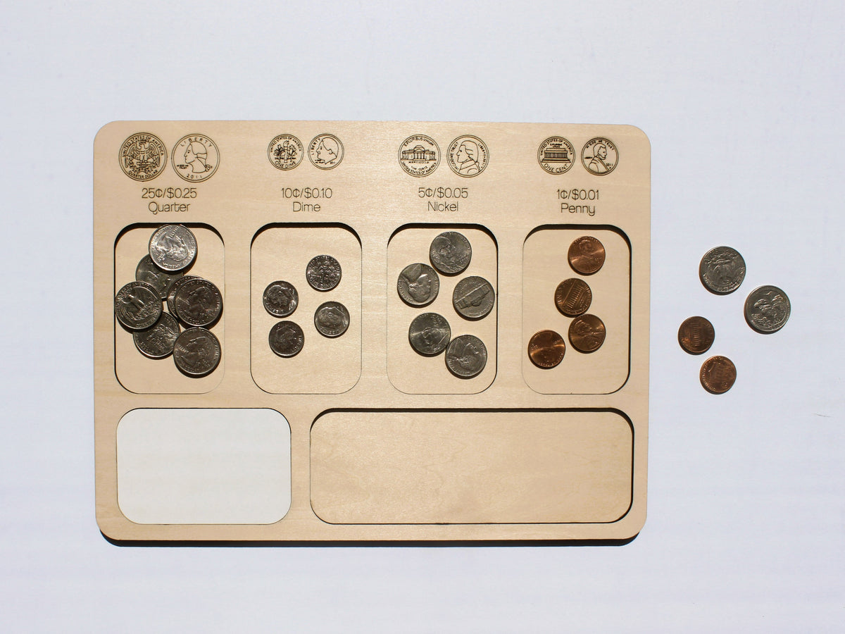 Coin Counting Board (USD) | US Money & Financial Literacy Learning Tool