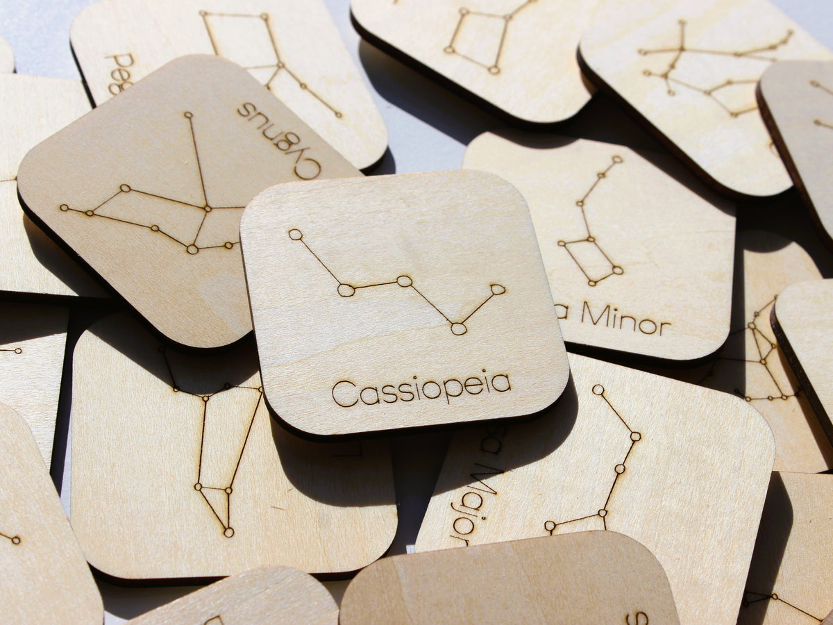 Constellations of the Night Sky Matching Game | Wooden Astronomy & Star Learning Game for Kids