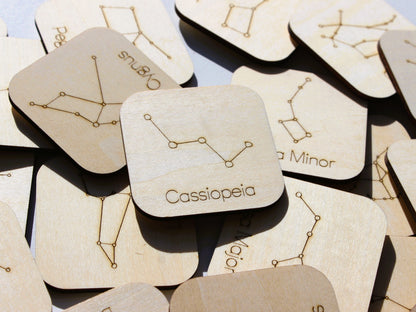 Constellations of the Night Sky Matching Game | Wooden Astronomy & Star Learning Game for Kids