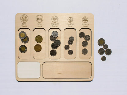 Coin Counting Board (CAD) | Canadian Money & Financial Literacy Learning Tool
