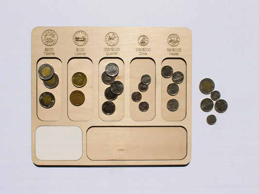Coin Counting Board (CAD) | Canadian Money & Financial Literacy Learning Tool