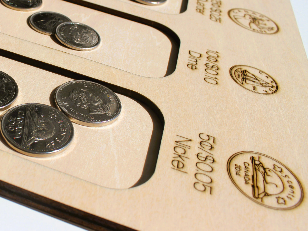 Coin Counting Board (CAD) | Canadian Money & Financial Literacy Learning Tool