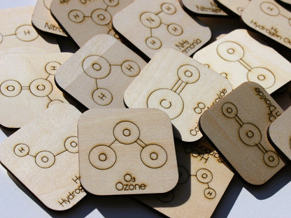Molecules & Compounds Matching Game | Wooden Chemistry & Science Learning Tool