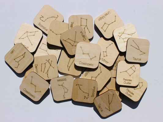 Constellations of the Night Sky Matching Game | Wooden Astronomy & Star Learning Game for Kids