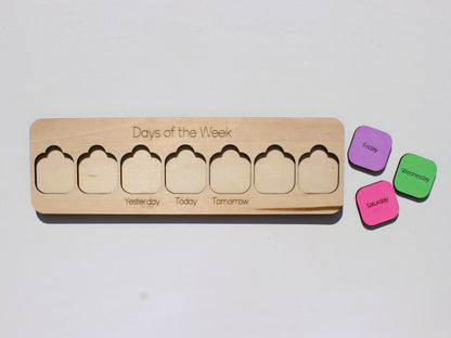 Days of the Week Learning Board for Kids | Hands-On Calendar & Time Learning Activity