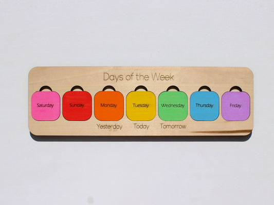 Days of the Week Learning Board for Kids | Hands-On Calendar & Time Learning Activity