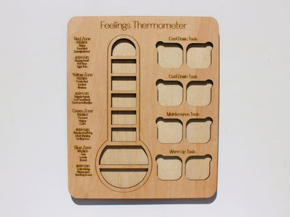 Feelings Thermometer for Kids | Wooden Emotional Regulation & SEL Learning Tool