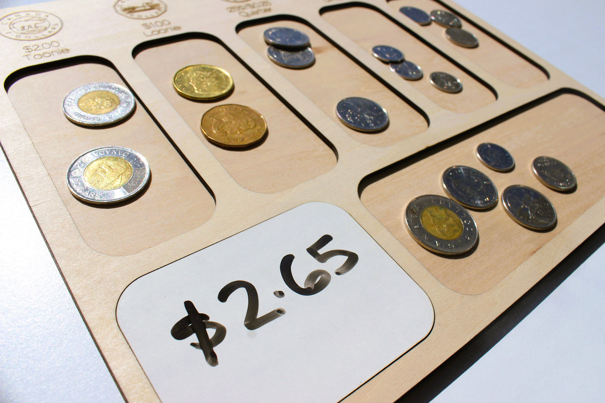 Coin Counting Board (CAD) | Canadian Money & Financial Literacy Learning Tool