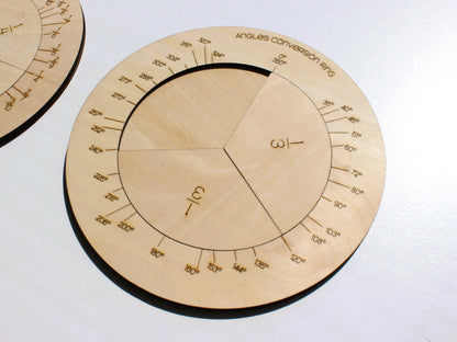 Fractions Circles Learning Set | Wood Hands-On Math Learning Manipulative for Kids