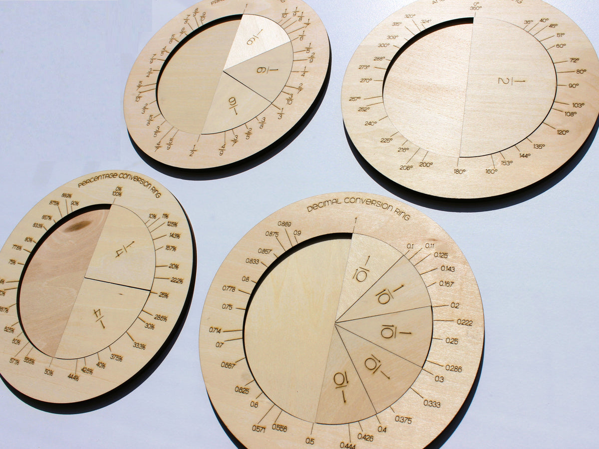 Fractions Circles Learning Set | Wood Hands-On Math Learning Manipulative for Kids