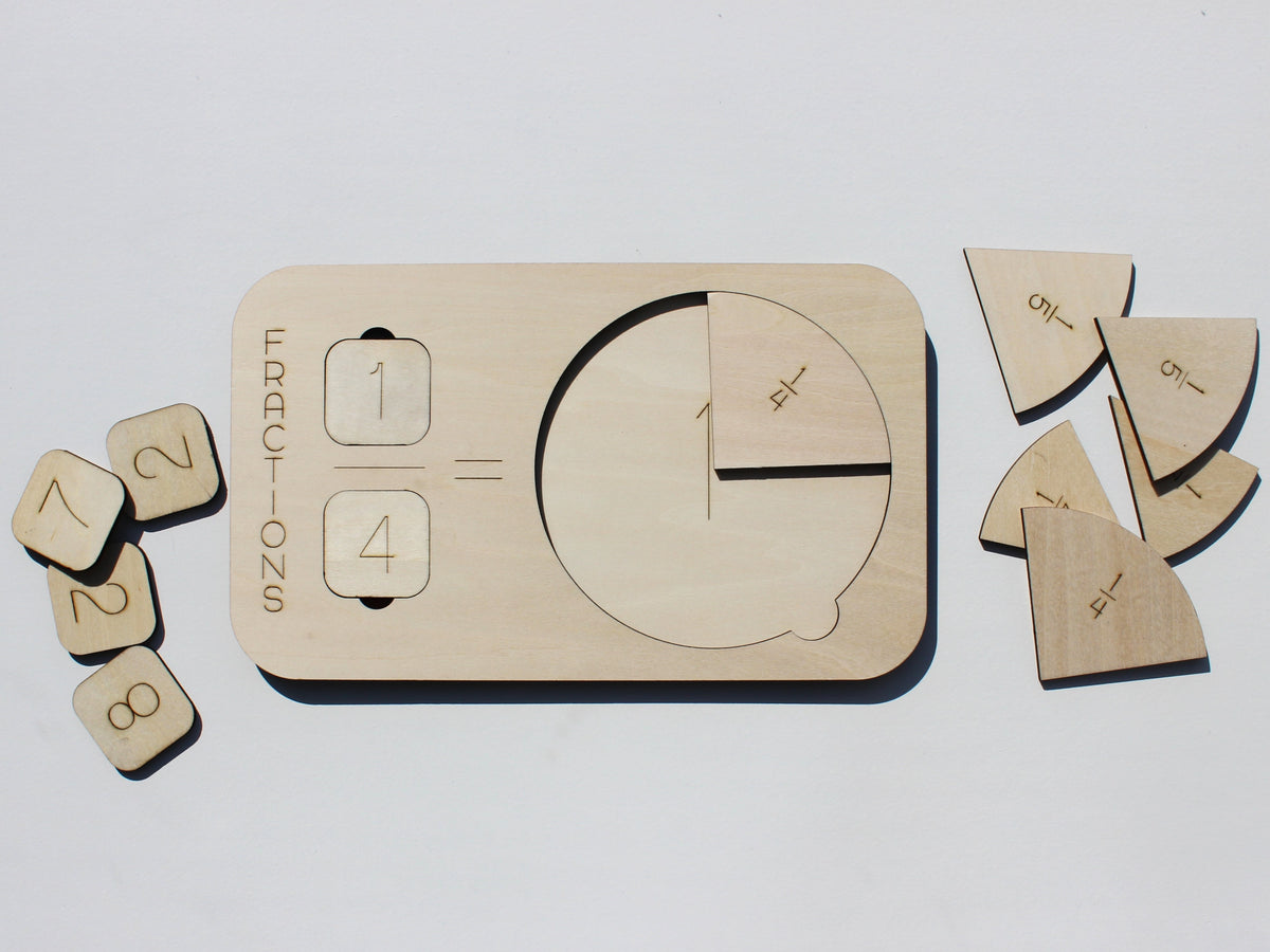 Fractions Learning Board | Visual and Hands-On Fraction Manipulative for Kids