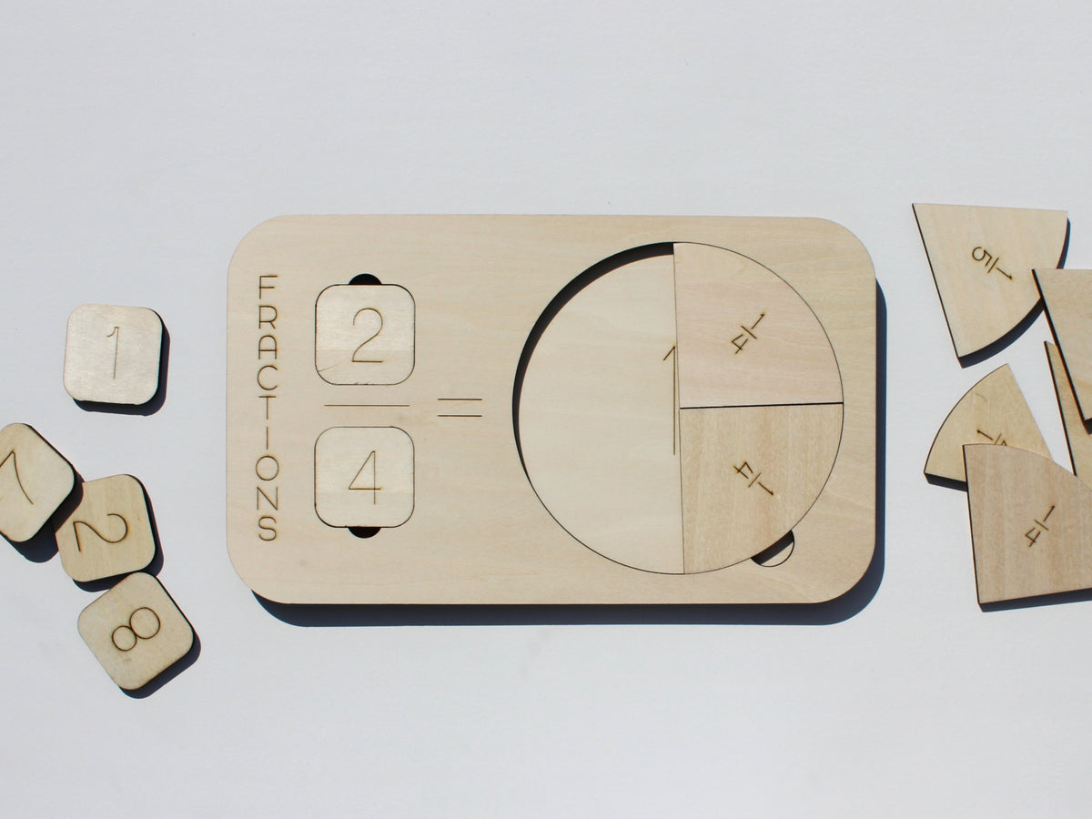 Fractions Learning Board | Visual and Hands-On Fraction Manipulative for Kids