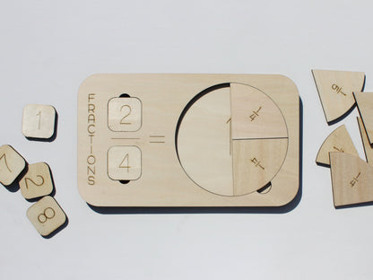 Fractions Learning Board | Visual and Hands-On Fraction Manipulative for Kids