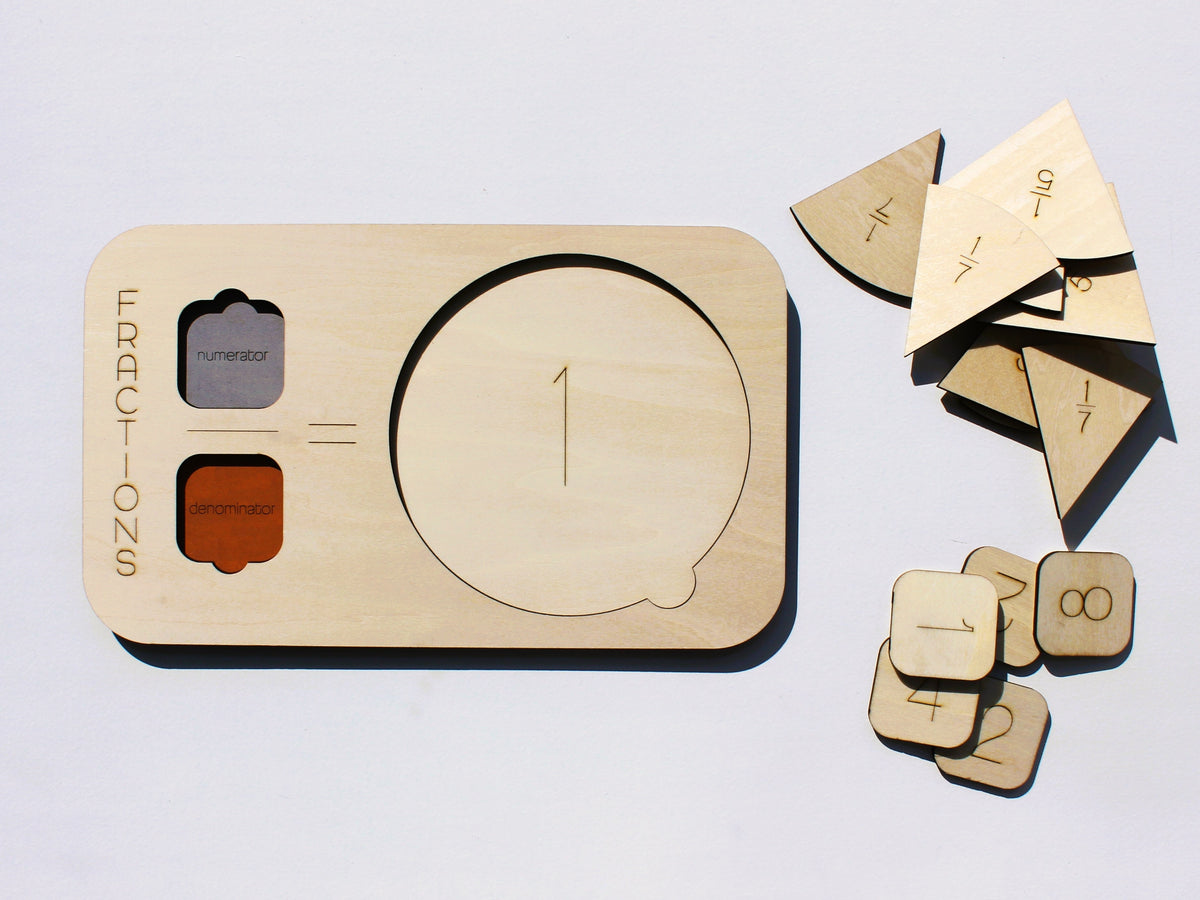 Fractions Learning Board | Visual and Hands-On Fraction Manipulative for Kids