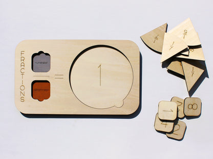 Fractions Learning Board | Visual and Hands-On Fraction Manipulative for Kids