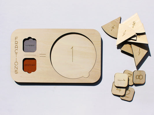 Fractions Learning Board | Visual and Hands-On Fraction Manipulative for Kids