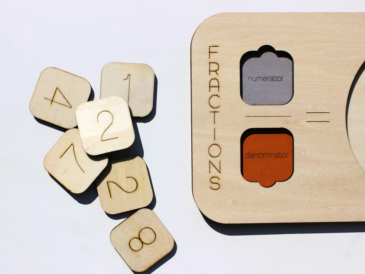 Fractions Learning Board | Visual and Hands-On Fraction Manipulative for Kids