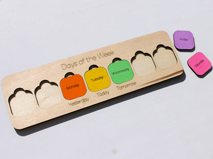 Days of the Week Learning Board for Kids | Hands-On Calendar & Time Learning Activity