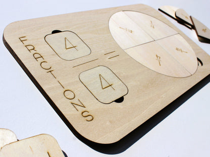 Fractions Learning Board | Visual and Hands-On Fraction Manipulative for Kids