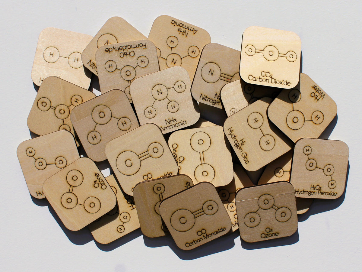 Molecules & Compounds Matching Game | Wooden Chemistry & Science Learning Tool