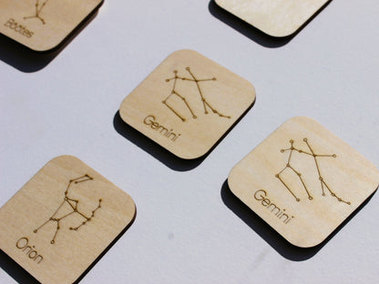 Constellations of the Night Sky Matching Game | Wooden Astronomy & Star Learning Game for Kids