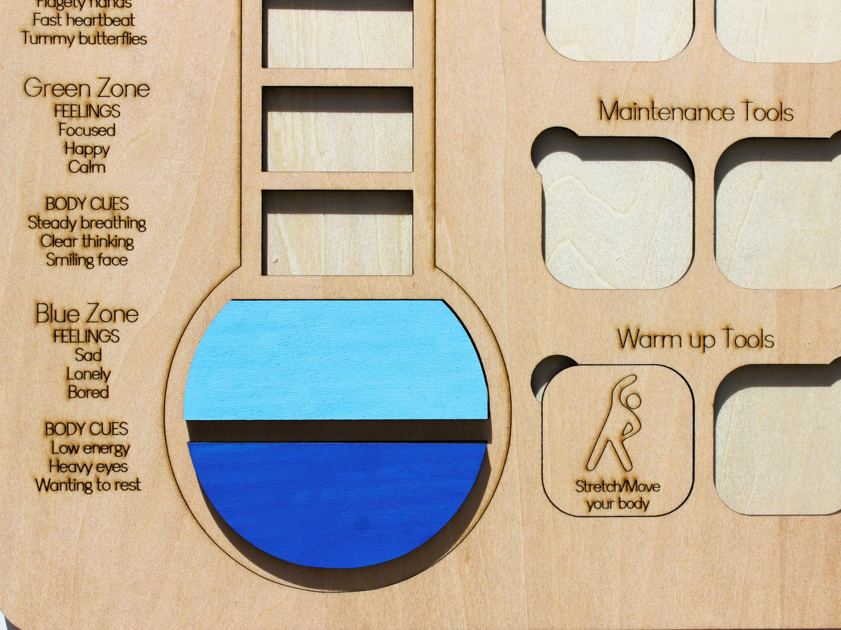 Feelings Thermometer for Kids | Wooden Emotional Regulation & SEL Learning Tool