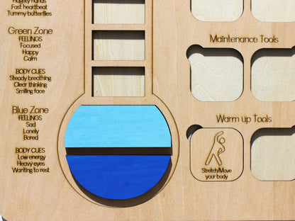 Feelings Thermometer for Kids | Wooden Emotional Regulation & SEL Learning Tool