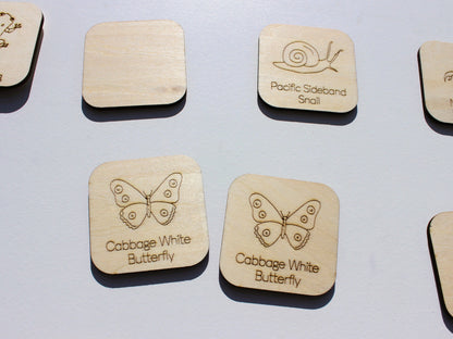 Creepy Crawlies of BC Matching Game | Wooden Insects, Spiders & Wildlife Learning Game for Kids