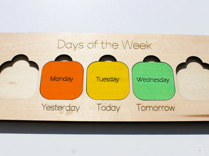 Days of the Week Learning Board for Kids | Hands-On Calendar & Time Learning Activity