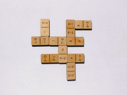 Addition & Subtraction Math Dominoes | Hands-On Wooden Math Learning Game for Kids