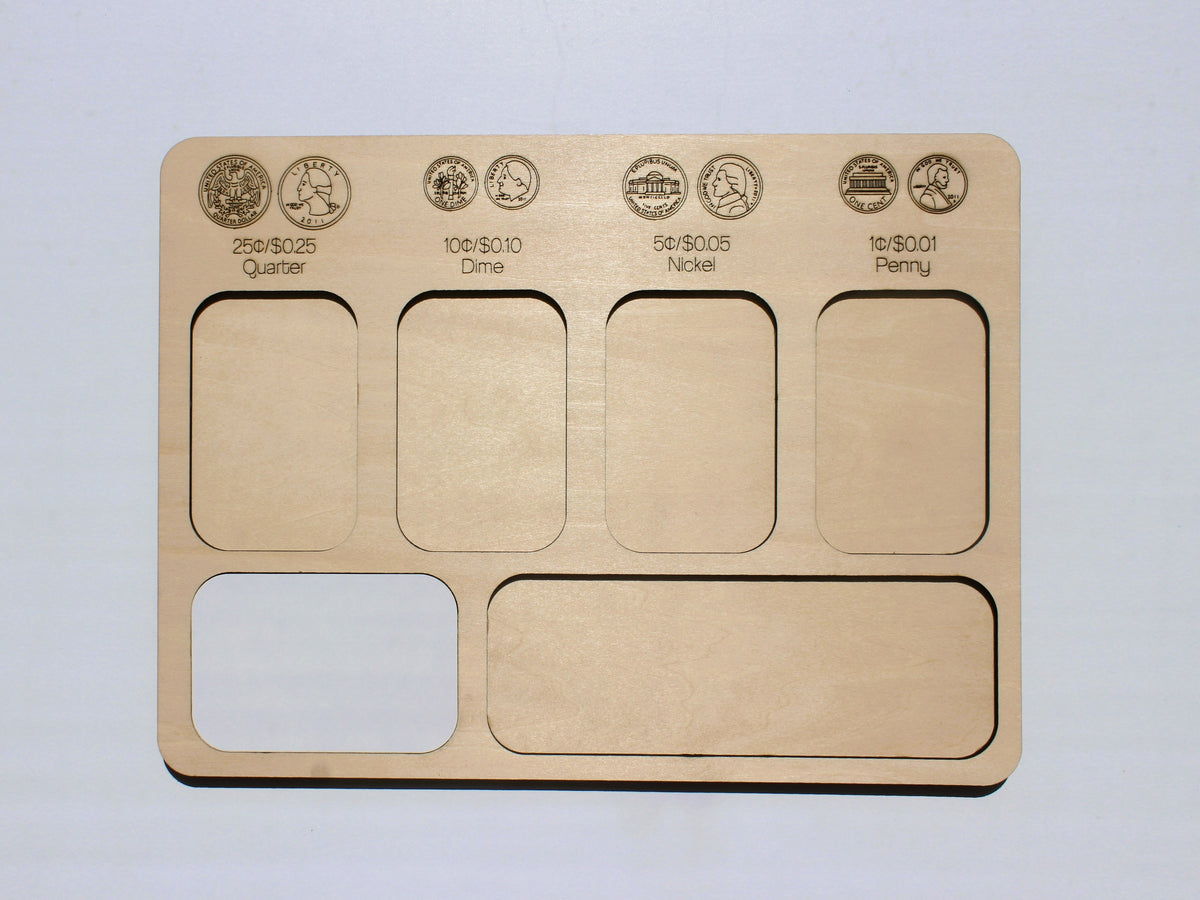Coin Counting Board (USD) | US Money & Financial Literacy Learning Tool