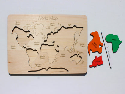World Map Puzzle for Kids | Hands-On Geography Learning & Continents Educational Toy