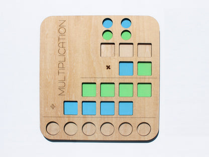 Three-Digit Multiplication Learning Board | Wooden Interactive Math Learning Tool for Kids