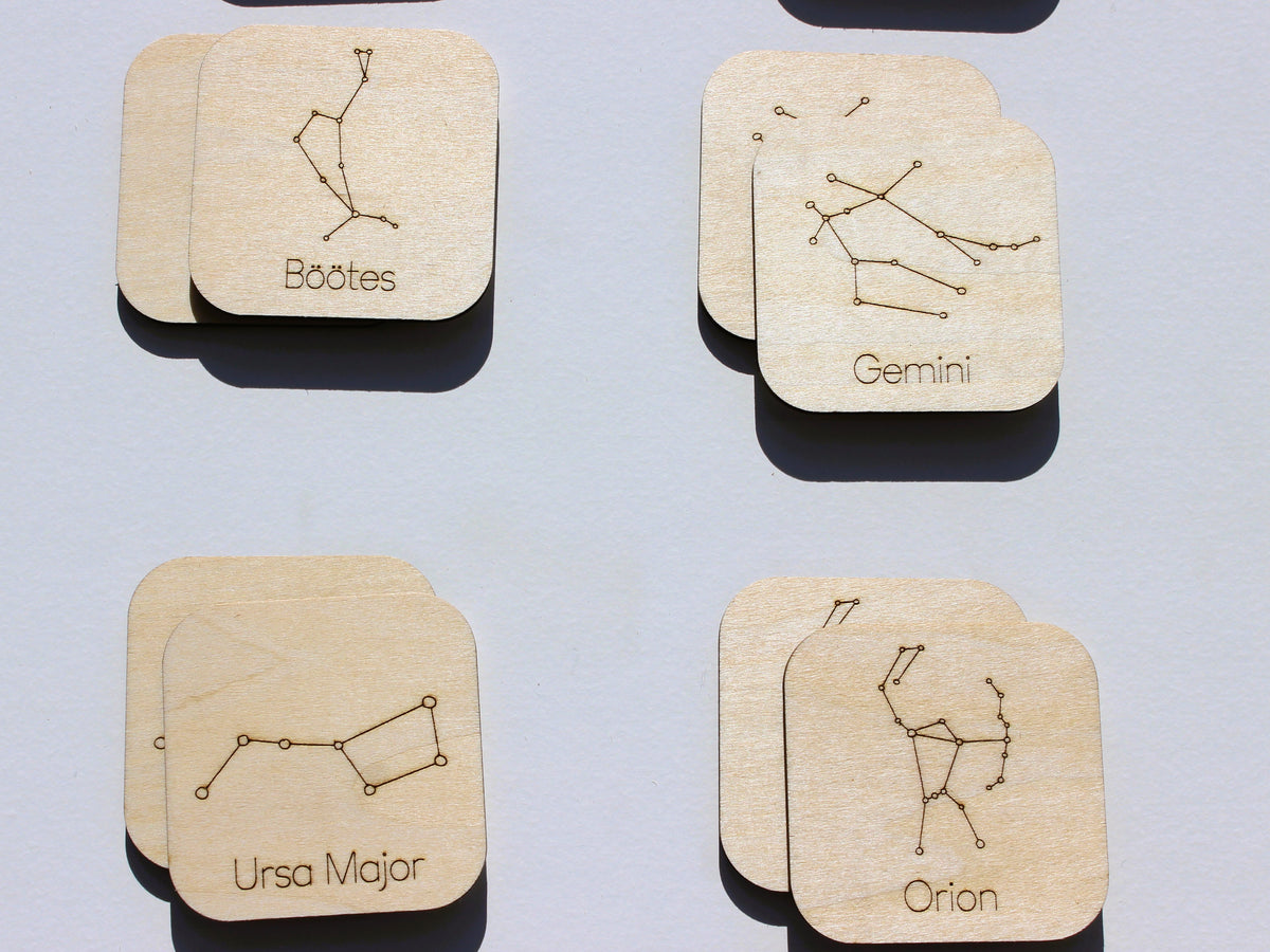 Constellations of the Night Sky Matching Game | Wooden Astronomy & Star Learning Game for Kids