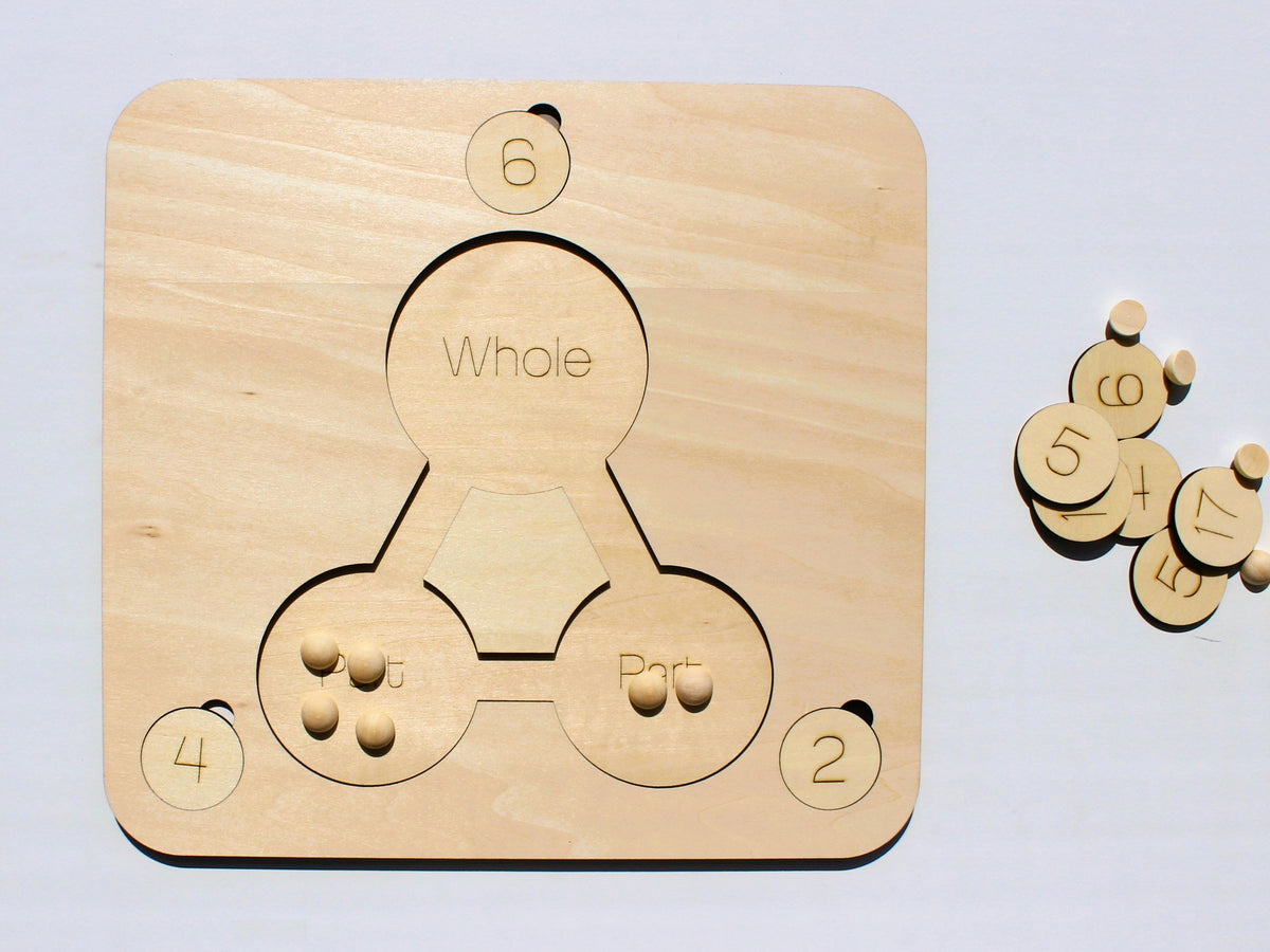 Parts of a Whole Math Board | Wooden Hands-On Early Math Learning Tool