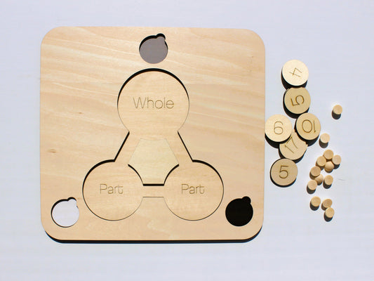 Parts of a Whole Math Board | Wooden Hands-On Early Math Learning Tool
